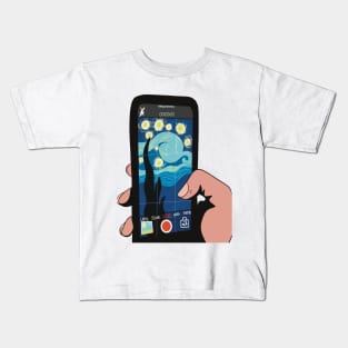 Starry Night Video Kids T-Shirt